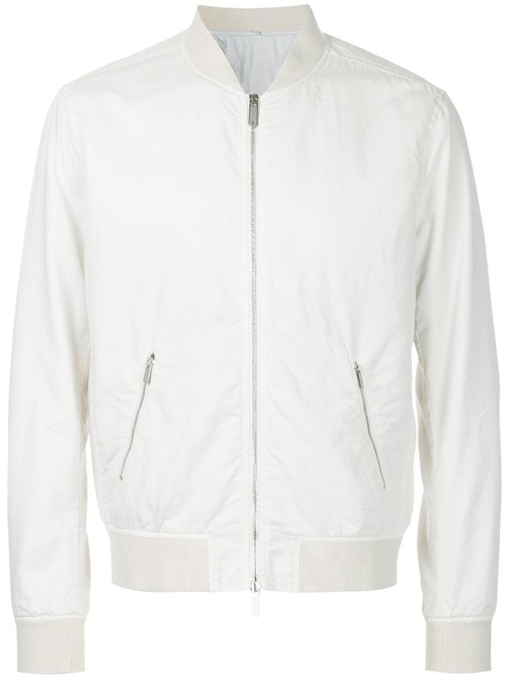 Hardy Amies Zipped Bomber Jacket - White