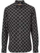 Burberry Link Print Poplin Shirt - Black