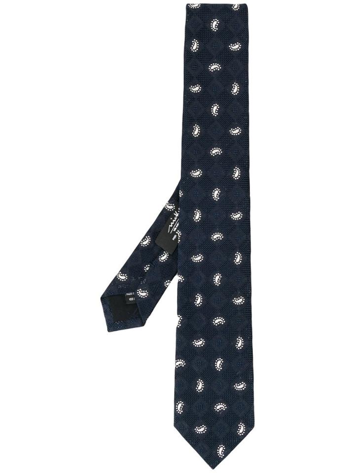 Nicky Paisley Pattern Tie - Blue