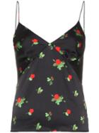 Bernadette Floral Print Slip Top - Black