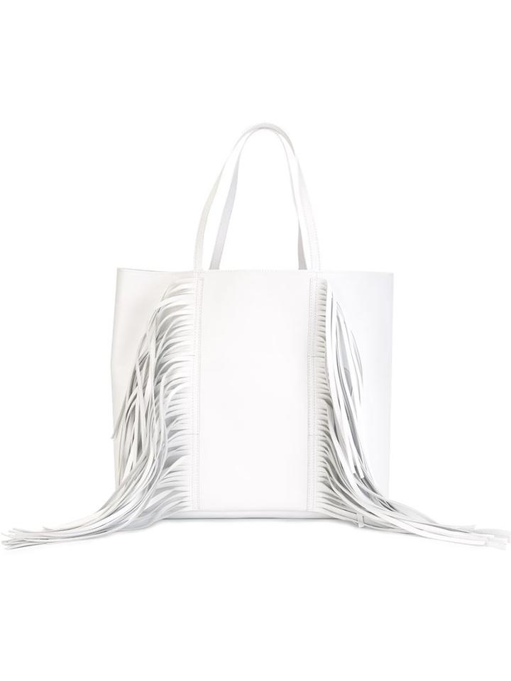 Sara Battaglia Fringed Tote Bag