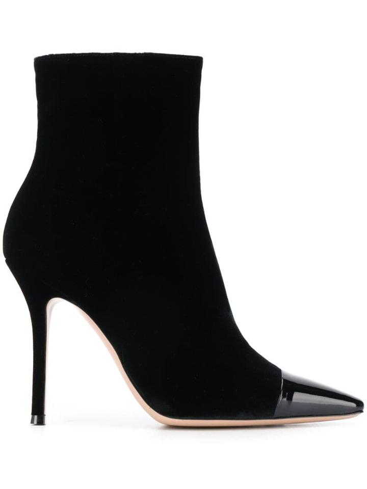 Gianvito Rossi Velvet Ankle Boots - Black