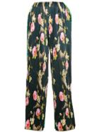 Richard Quinn Floral Print Palazzo Trousers - Green