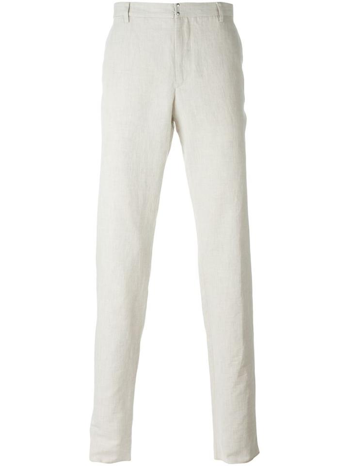 Maison Margiela Classic Chinos, Men's, Size: 54, Nude/neutrals, Cotton/linen/flax