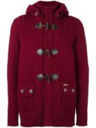 Bark Hooded Duffle Coat, Men's, Size: Medium, Red, Nylon/wool