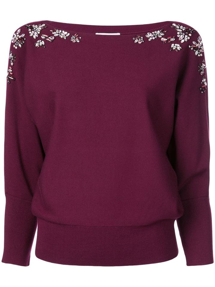 Milly Boat Neck Jumper - Purple