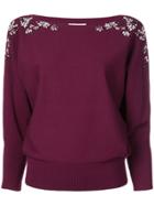 Milly Boat Neck Jumper - Purple