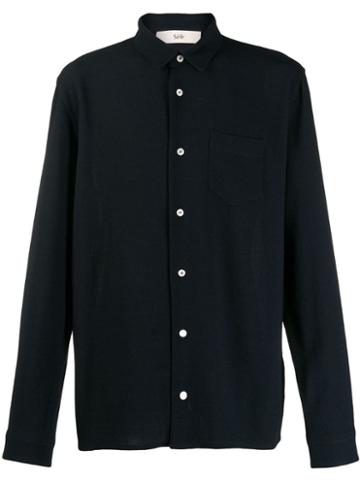 Séfr Hampus Plain Shirt - Blue