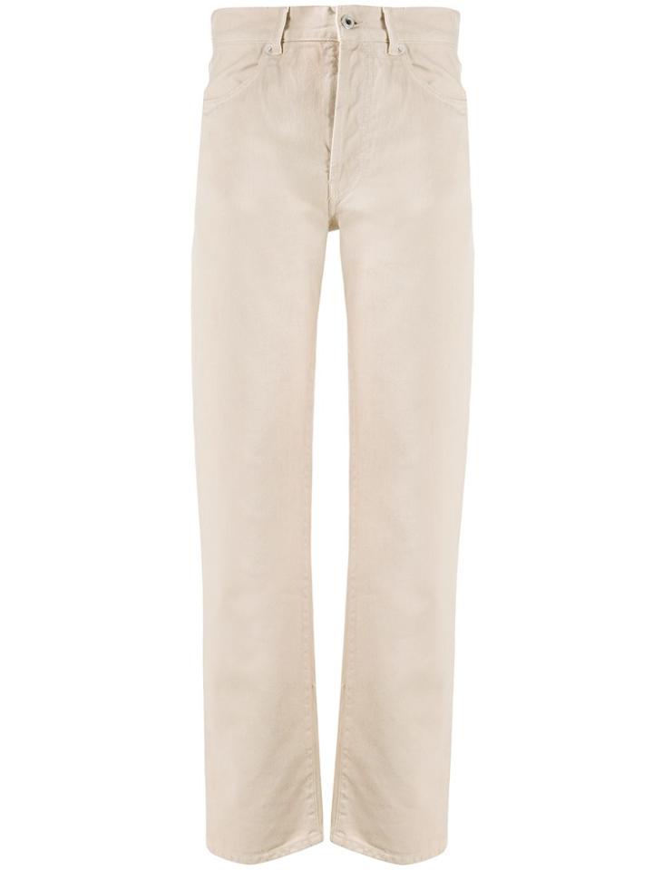Off-white High Waist Straight-leg Jeans - Neutrals