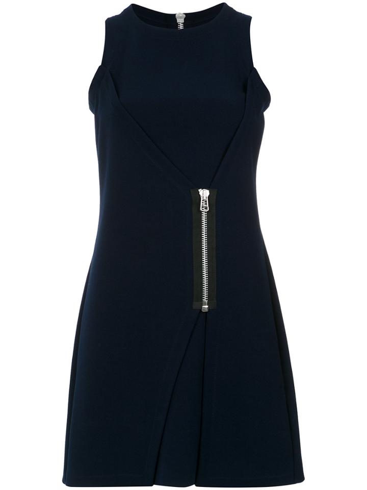 Gloria Coelho Zip Detail A-line Dress - Blue