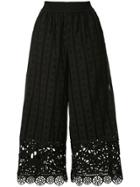 Opening Ceremony Broderie Anglaise Trousers - Black