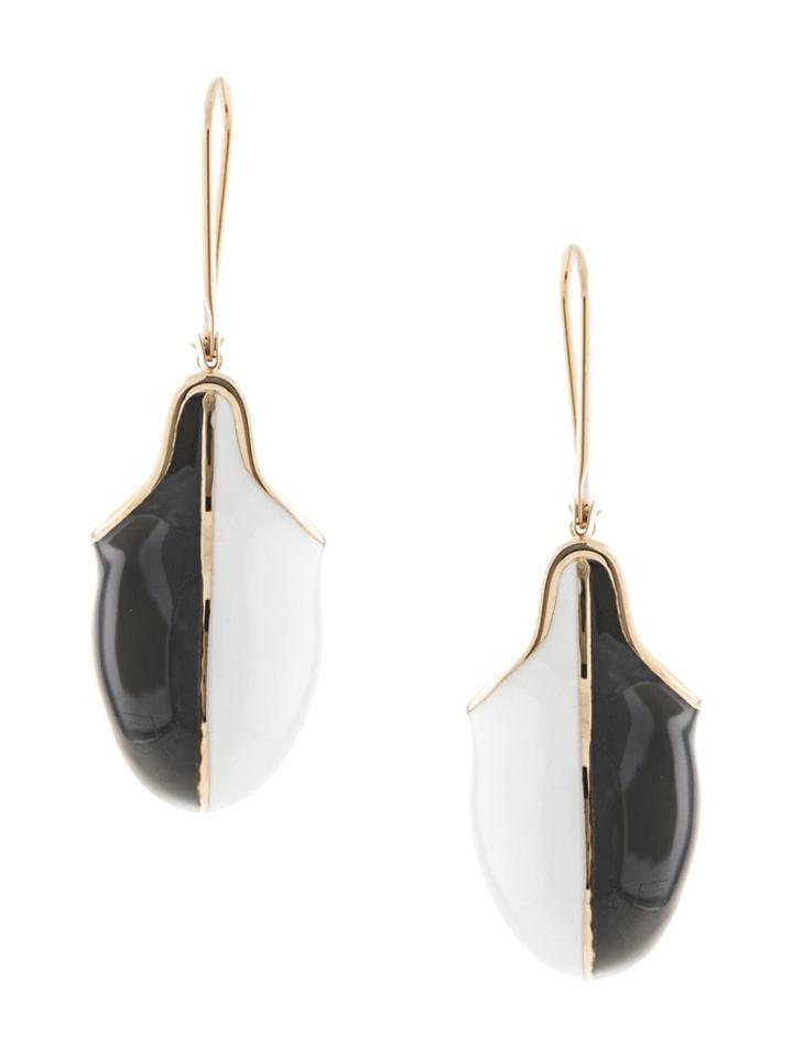 Jw Anderson Jug Enamel Earrings - Black