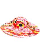 Msgm Floral Pattern Sun Hat - Pink
