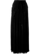 Chloé Pleated Maxi Skirt, Women's, Size: 36, Black, Viscose