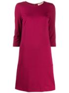 Twin-set Cropped Sleeve Dress - Pink