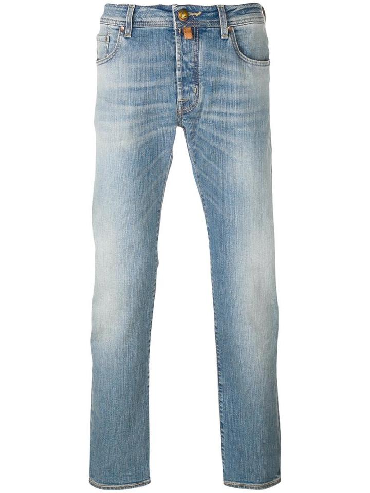 Jacob Cohen Straight Leg Jeans, Men's, Size: 34, Cotton/polyester/spandex/elastane