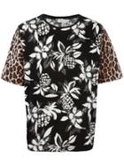 Saint Laurent - Contrast Print T-shirt - Men - Cotton - S, Black, Cotton