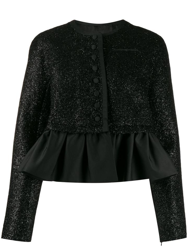 Rochas Ruffle-trim Embellished Jacket - Black