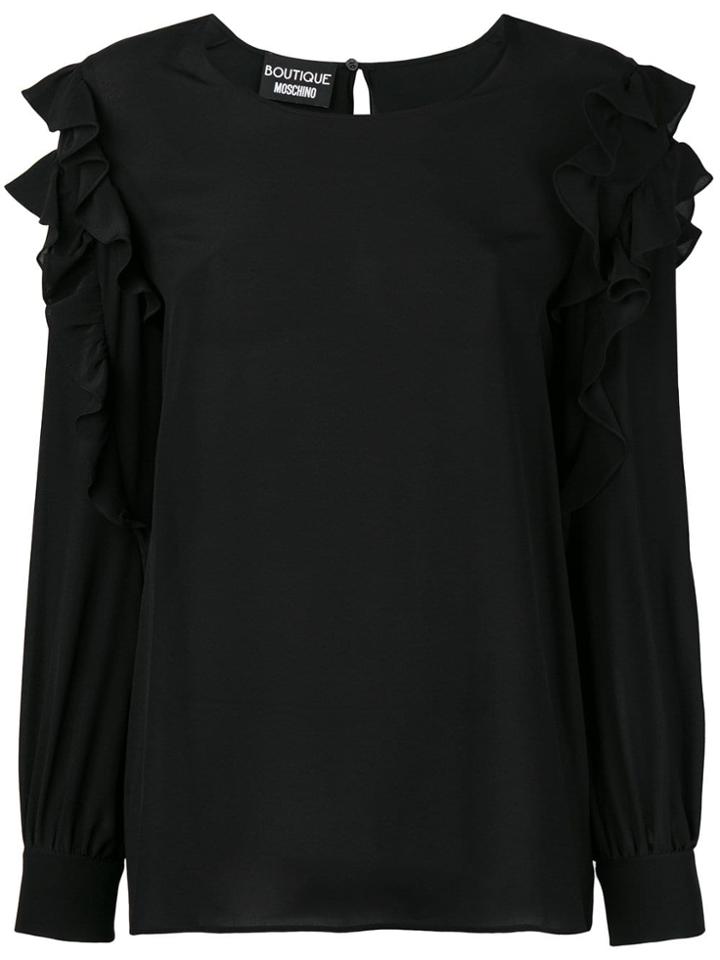 Boutique Moschino Ruffled Blouse - Black