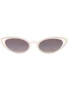 Miu Miu Eyewear Cat Eye Frame Sunglasses - White