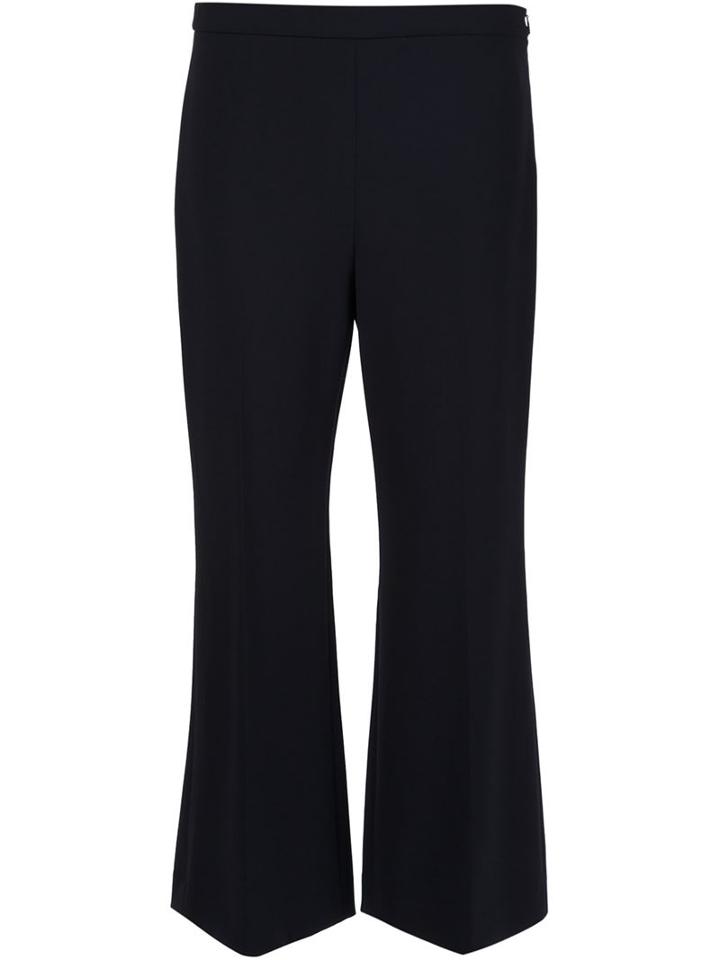Theory Cropped Trousers, Women's, Size: 10, Blue, Triacetate/polyester