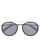 Zadig & Voltaire Round Aviator Sunglasses - Black