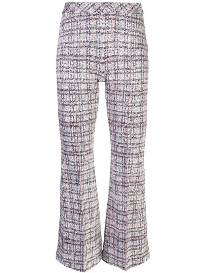Rosetta Getty Check Print Flared Trousers - Multicolour