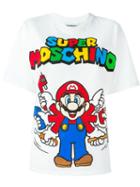 Moschino Super Moschino Print T-shirt, Women's, Size: Xl, White, Cotton