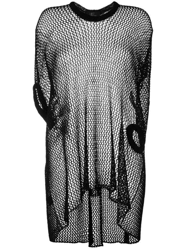 Lost & Found Ria Dunn Oversized Open Knit Sweater - Black