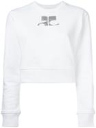 Courrèges Metallic Logo Sweatshirt - White