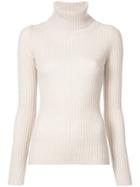 Nili Lotan Ribbed Roll Neck Sweater - White
