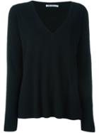 T By Alexander Wang Fine Knit Jumper, Women's, Size: Xs, Black, Silk/nylon/viscose/wool