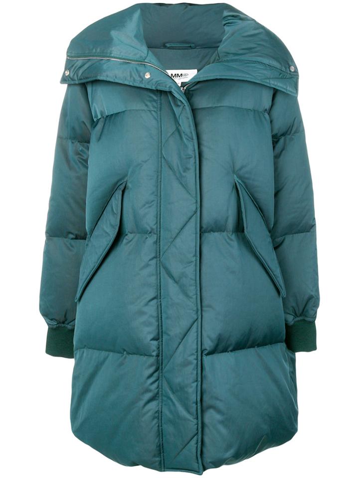 Mm6 Maison Margiela Oversize Padded Coat - Green