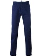 Dsquared2 Slim Fit Trousers, Men's, Size: 44, Blue, Cotton/spandex/elastane