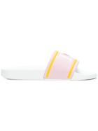 Dolce & Gabbana Front Printed Slippers - Pink