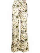Etro Floral-print Palazzo Trousers - Neutrals