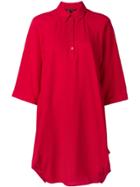 Armani Exchange Oversized Polo Dress - Red