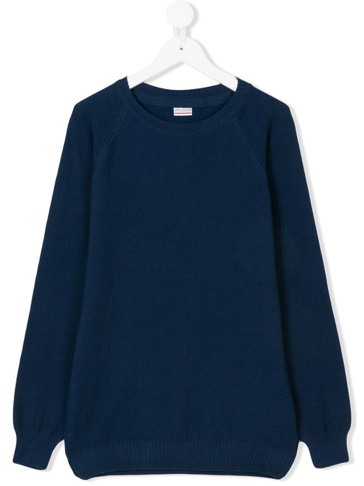 Officina 51 Ribbed Hem Sweater - Blue