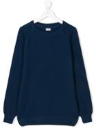 Officina 51 Ribbed Hem Sweater - Blue