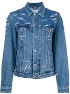 Forte Couture - Denim Distressed Jacket - Women - Cotton - S, Women's, Blue, Cotton