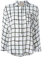 Erika Cavallini Grid Print Blouse