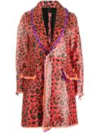 Comme Des Garçons Leo Faux-leather Coat - Red