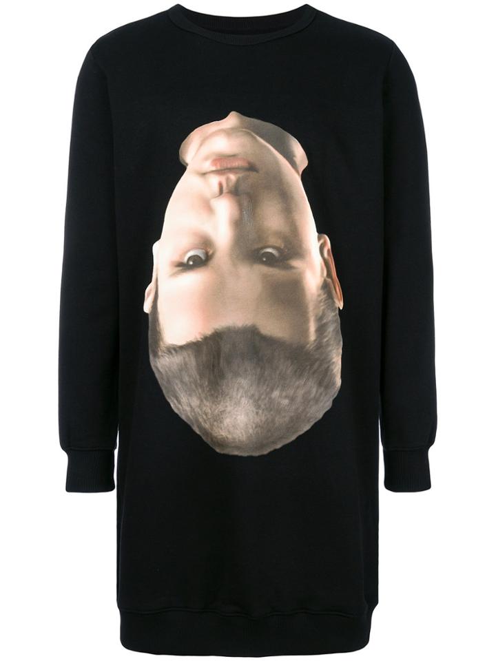 Ih Nom Uh Nit Long Baby Face Sweatshirt - Black