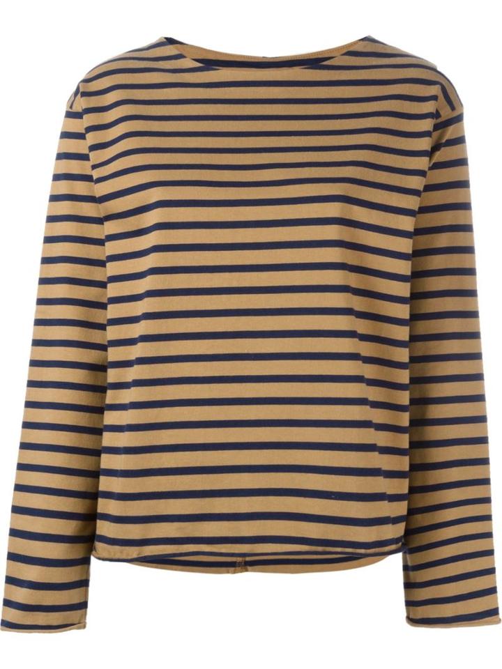 Mih Jeans Striped Sweater, Women's, Size: Medium, Brown, Cotton
