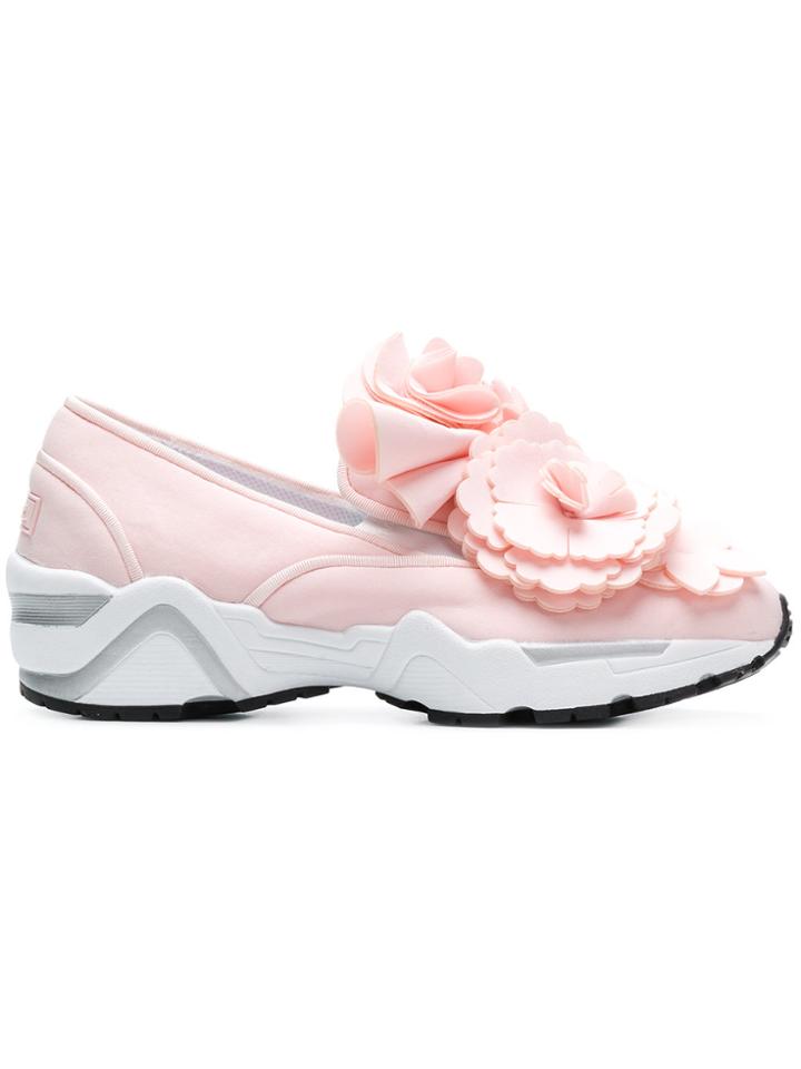 Suecomma Bonnie Flower Detail Sneakers - Pink & Purple