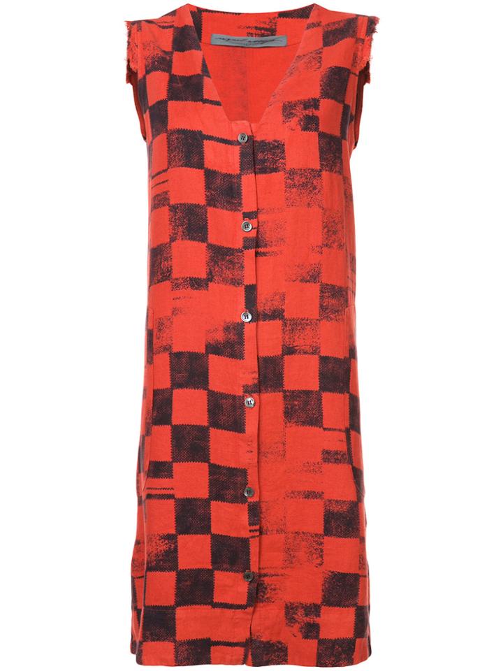 Raquel Allegra Check Print Tank Dress - Red