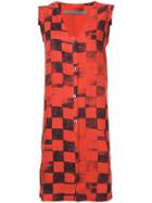 Raquel Allegra Check Print Tank Dress - Red