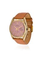 La Californienne Brown And Pink Flamingo Rolex Oyster Perpetual Date