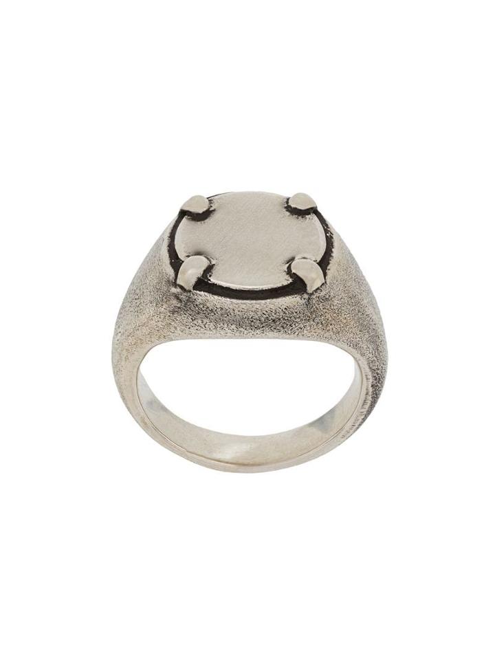 Henson Round Plate Signet Ring - Silver