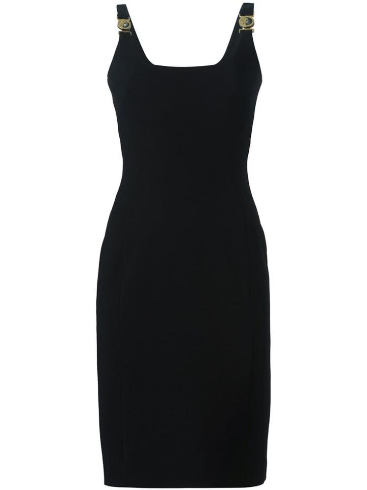 Versace Collection Square Neck Pencil Dress - Black
